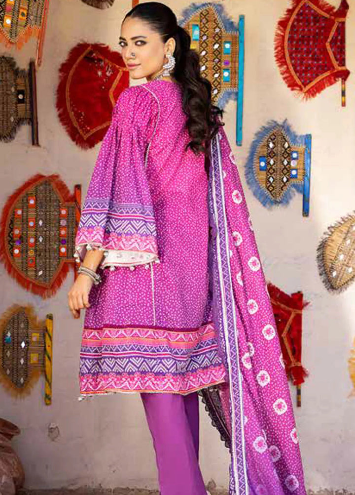 Monsoon Chunri By Al Zohaib Printed Lawn Suit Unstitched 3 Piece AZ24M D-10 - Summer Collection