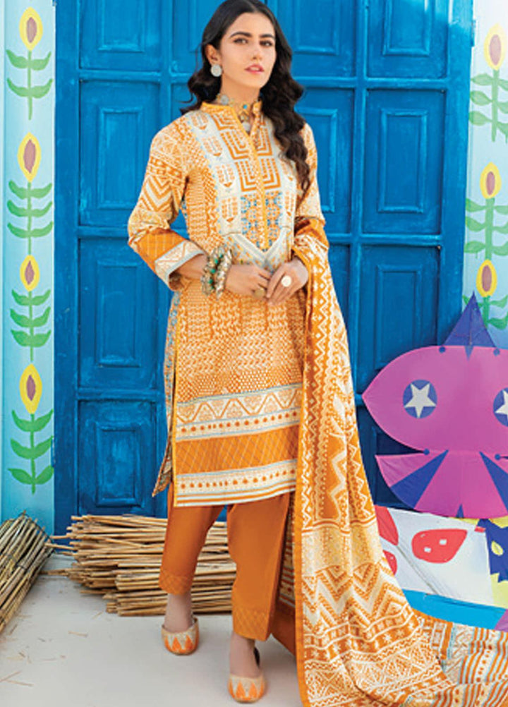 Monsoon Chunri by Al Zohaib Printed Lawn Suits Unstitched 3 Piece AZ21MC 1-A - Summer Collection