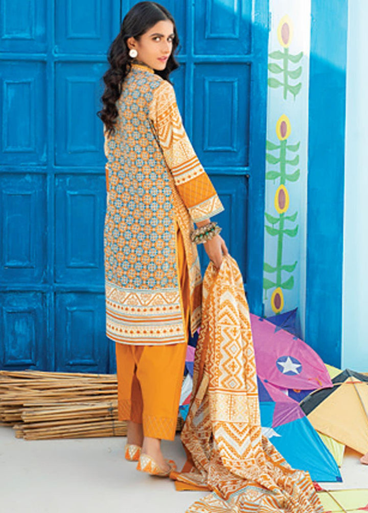 Monsoon Chunri by Al Zohaib Printed Lawn Suits Unstitched 3 Piece AZ21MC 1-A - Summer Collection