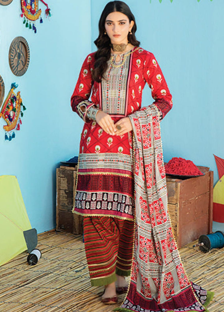 Monsoon Chunri by Al Zohaib Printed Lawn Suits Unstitched 3 Piece AZ21MC 3-A - Summer Collection