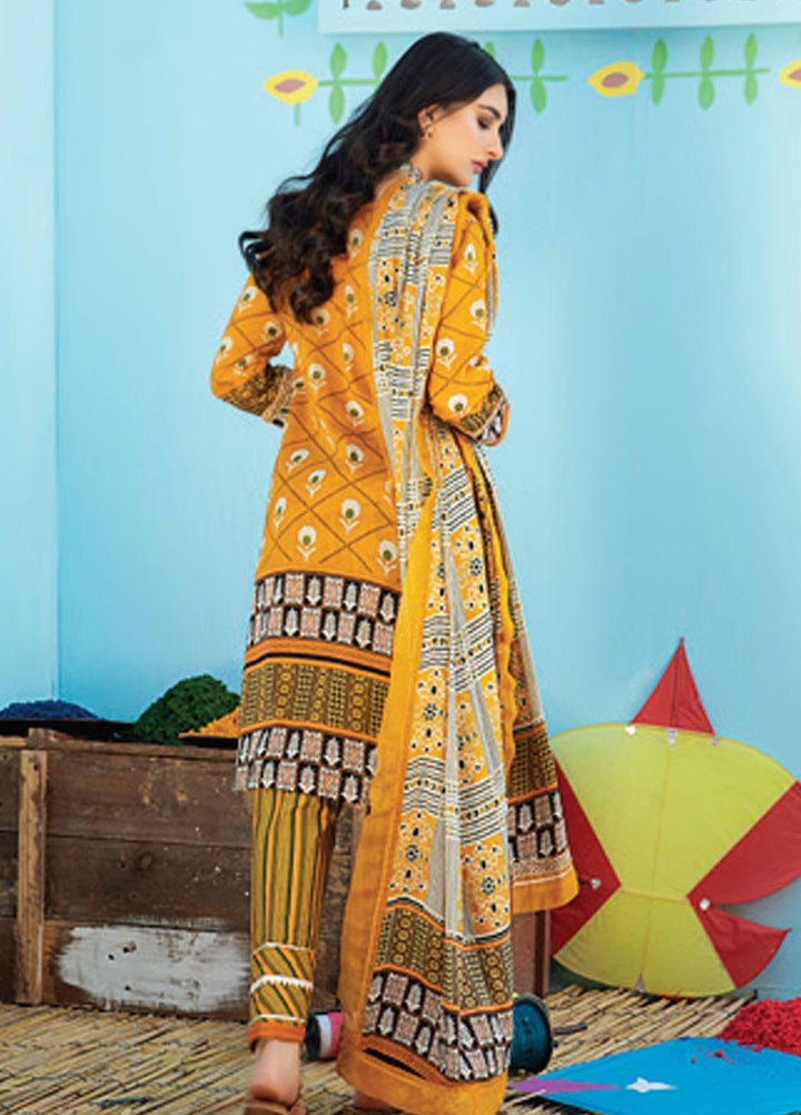 Monsoon Chunri by Al Zohaib Printed Lawn Suits Unstitched 3 Piece AZ21MC 3-B - Summer Collection