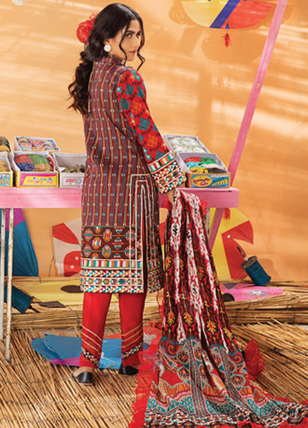 Monsoon Chunri by Al Zohaib Printed Lawn Suits Unstitched 3 Piece AZ21MC 5-A - Summer Collection