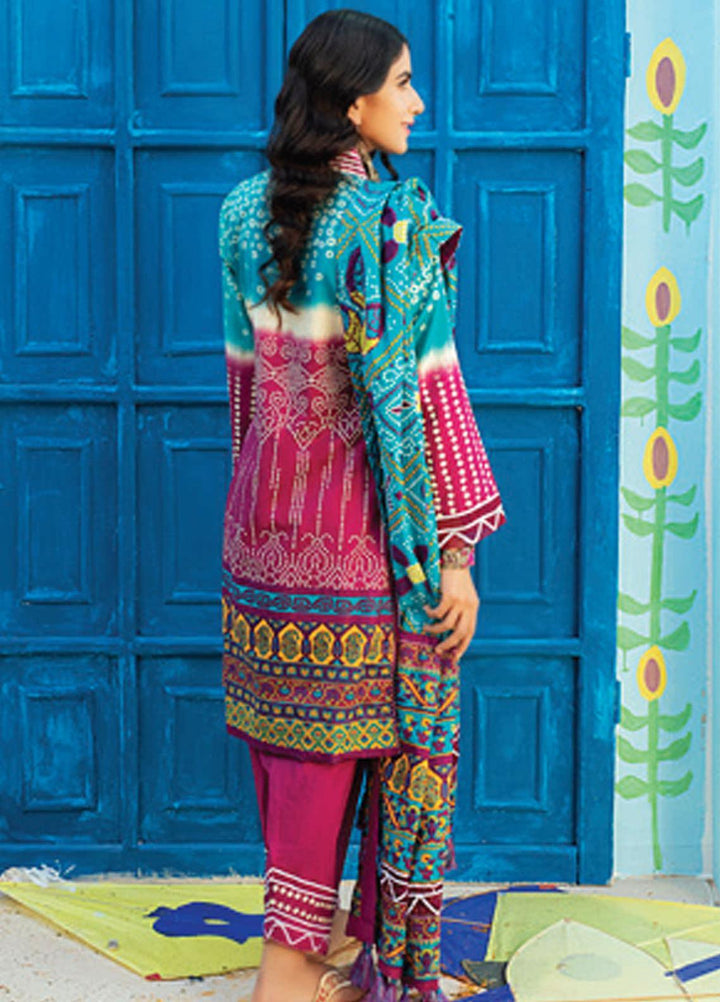 Monsoon Chunri by Al Zohaib Printed Lawn Suits Unstitched 3 Piece AZ21MC 6-B - Summer Collection