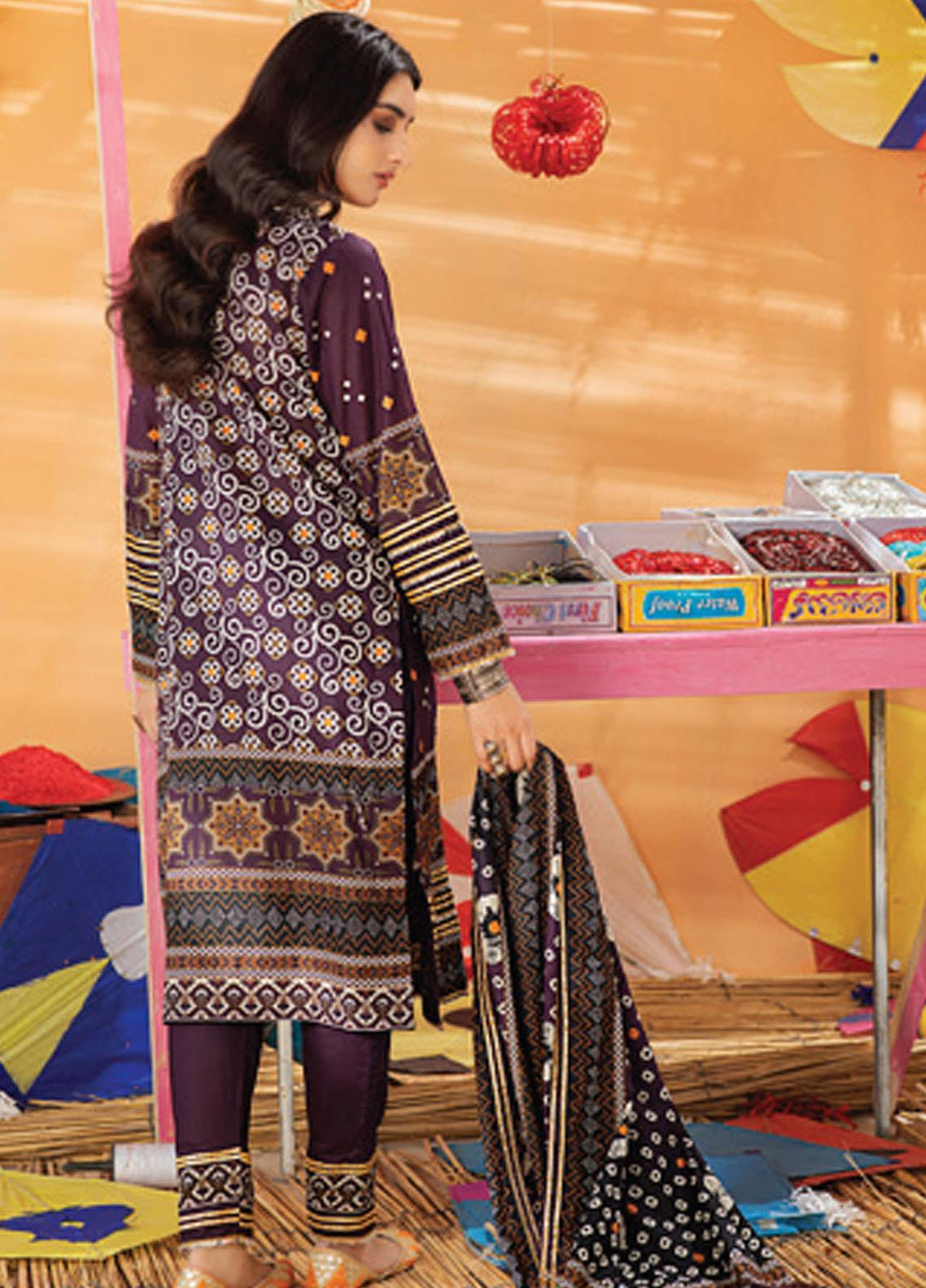 Monsoon Chunri by Al Zohaib Printed Lawn Suits Unstitched 3 Piece AZ21MC 7-B - Summer Collection