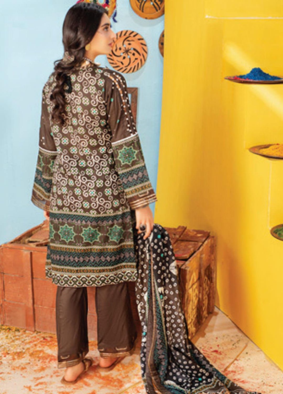 Monsoon Chunri by Al Zohaib Printed Lawn Suits Unstitched 3 Piece AZ21MC 7-C - Summer Collection