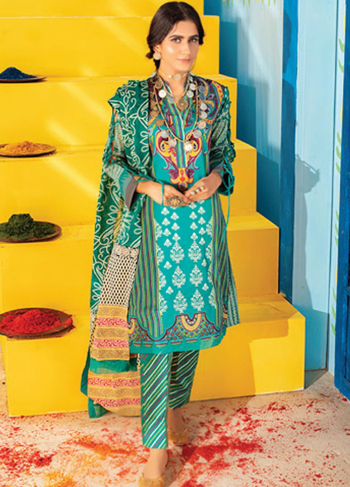 Monsoon Chunri by Al Zohaib Printed Lawn Suits Unstitched 3 Piece AZ21MC 8-A - Summer Collection