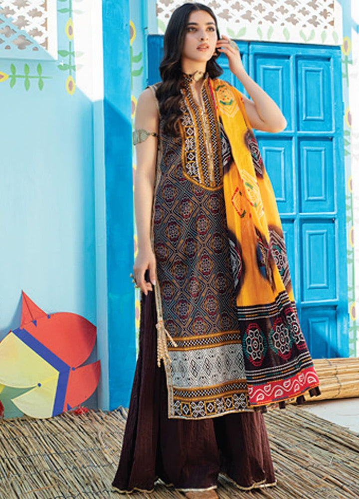 Monsoon Chunri by Al Zohaib Printed Lawn Suits Unstitched 3 Piece AZ21MC 9-C - Summer Collection
