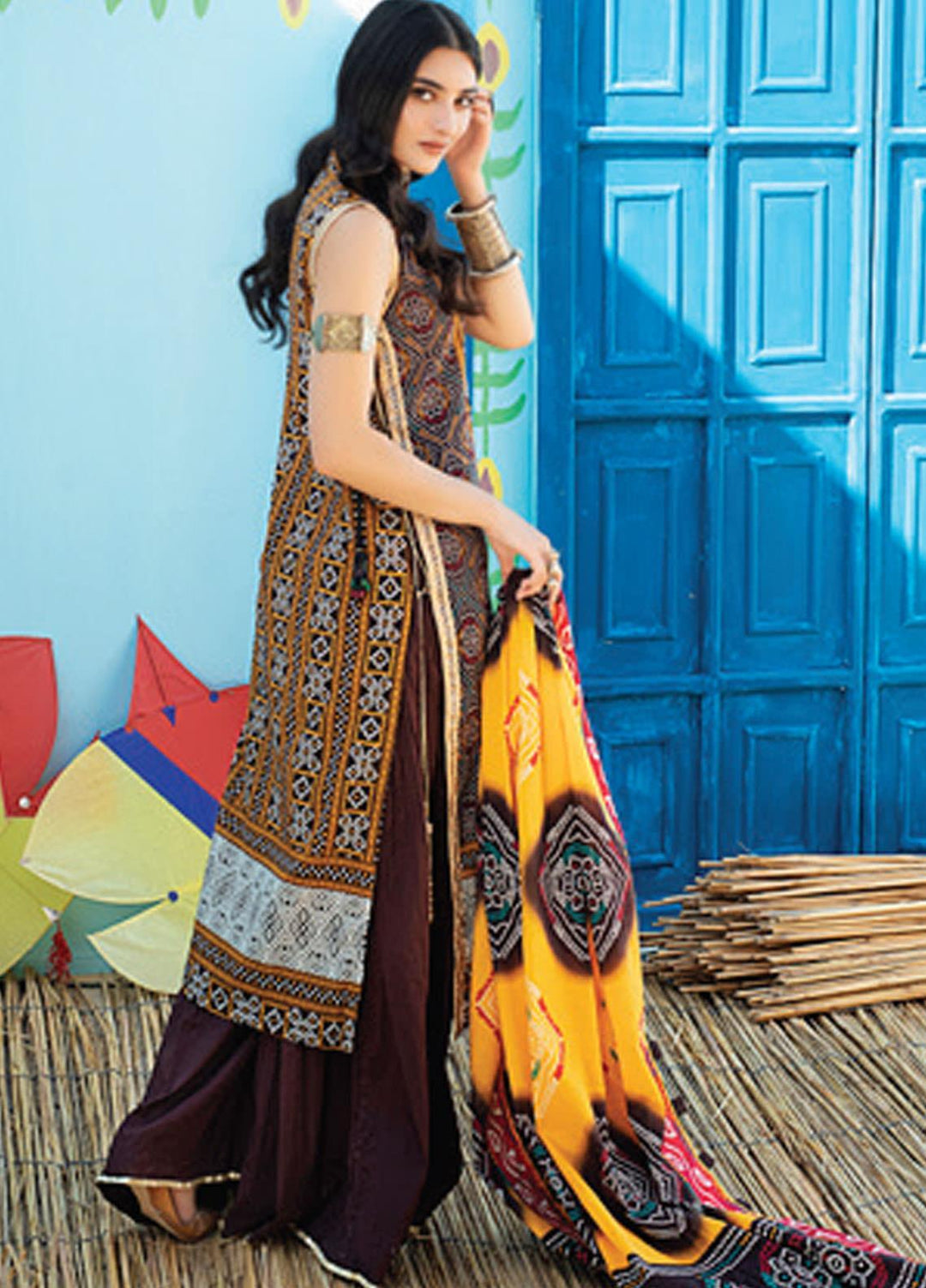 Monsoon Chunri by Al Zohaib Printed Lawn Suits Unstitched 3 Piece AZ21MC 9-C - Summer Collection
