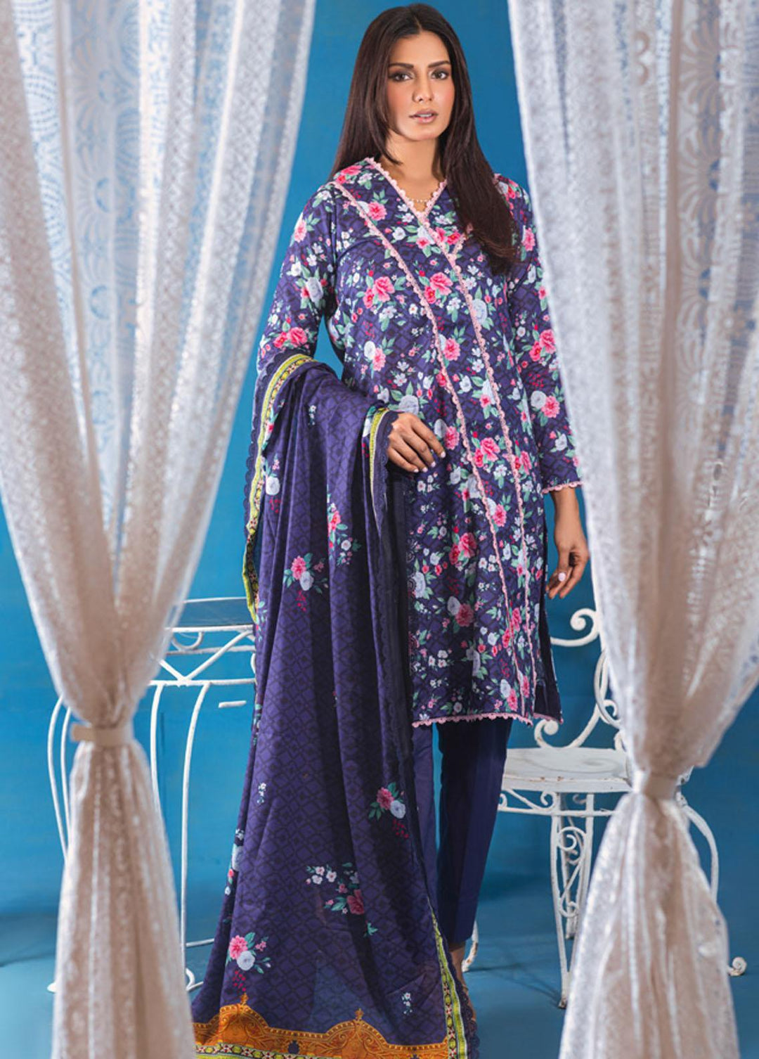 Monsoon Mother Lawn By Al Zohaib Printed Lawn Suits Unstitched 3 Piece AZ23MM 03 - Summer Collection