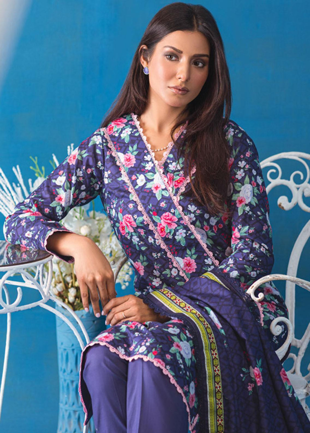 Monsoon Mother Lawn By Al Zohaib Printed Lawn Suits Unstitched 3 Piece AZ23MM 03 - Summer Collection