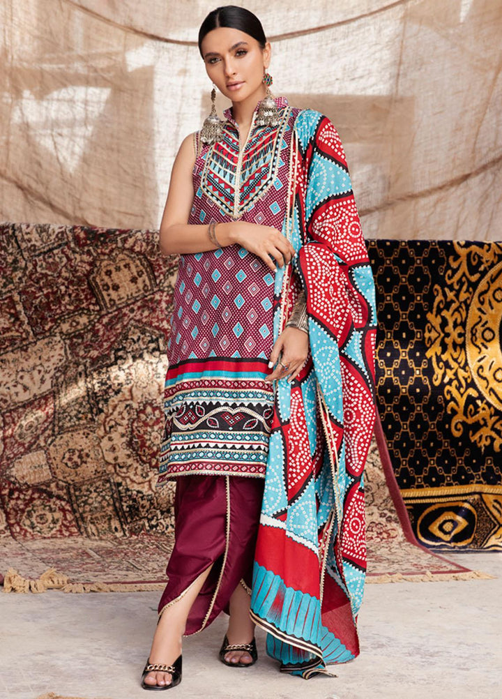 Monsoon by Al Zohaib Printed Lawn Suits Unstitched 3 Piece AZ22CH 01-A - Summer Collection