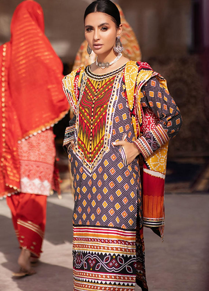 Monsoon by Al Zohaib Printed Lawn Suits Unstitched 3 Piece AZ22CH 01-B - Summer Collection