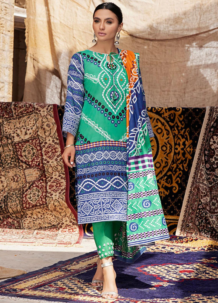 Monsoon by Al Zohaib Printed Lawn Suits Unstitched 3 Piece AZ22CH 02-B - Summer Collection