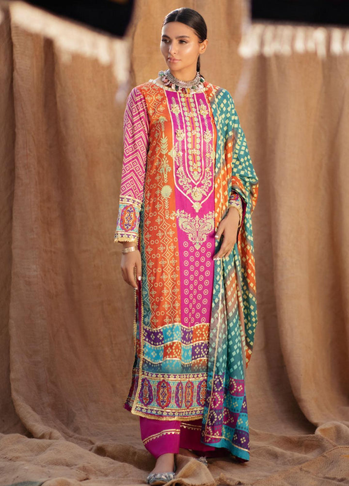 Monsoon by Al Zohaib Printed Lawn Suits Unstitched 3 Piece AZ22CH 04-A - Summer Collection