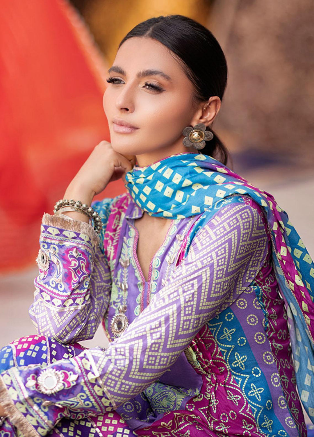 Monsoon by Al Zohaib Printed Lawn Suits Unstitched 3 Piece AZ22CH 04-B - Summer Collection