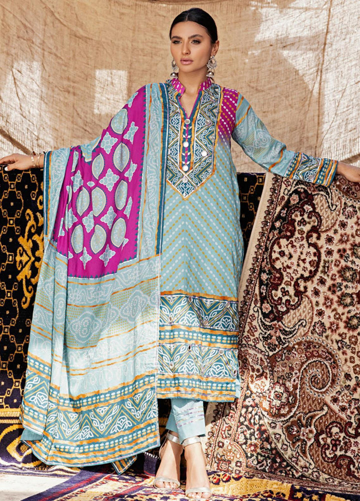 Monsoon by Al Zohaib Printed Lawn Suits Unstitched 3 Piece AZ22CH 05-B - Summer Collection