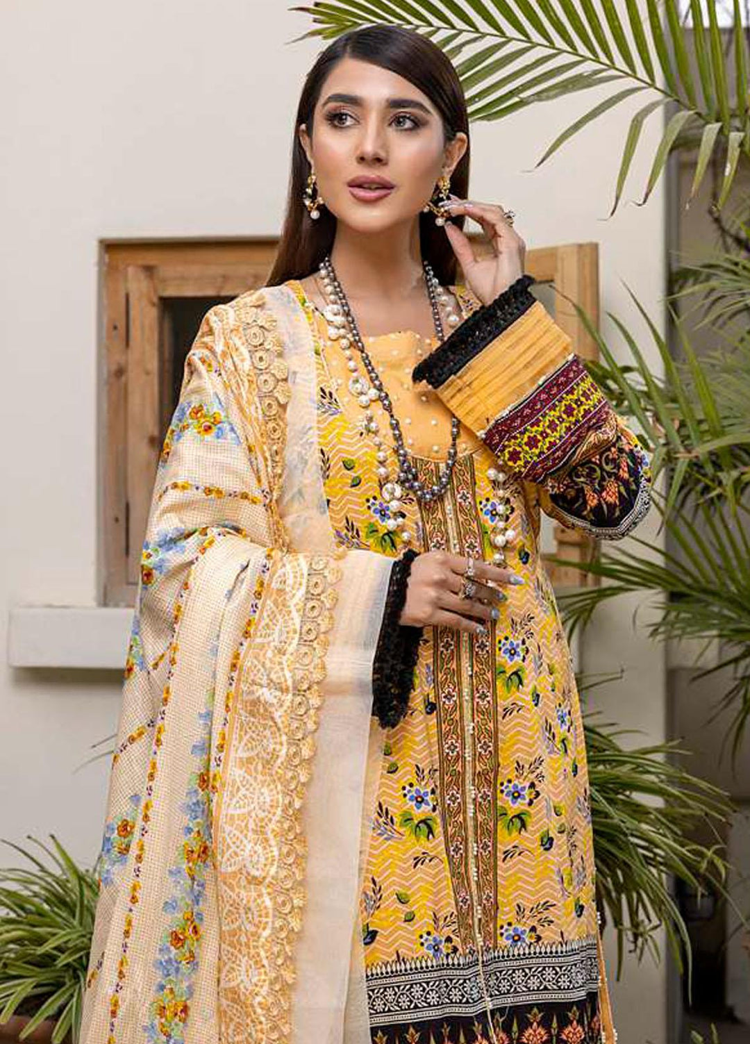 Monsoon Bahar By Al Zohaib Printed Lawn Suits Unstitched 3 Piece AZ22MB 1A - Spring / Summer Collection