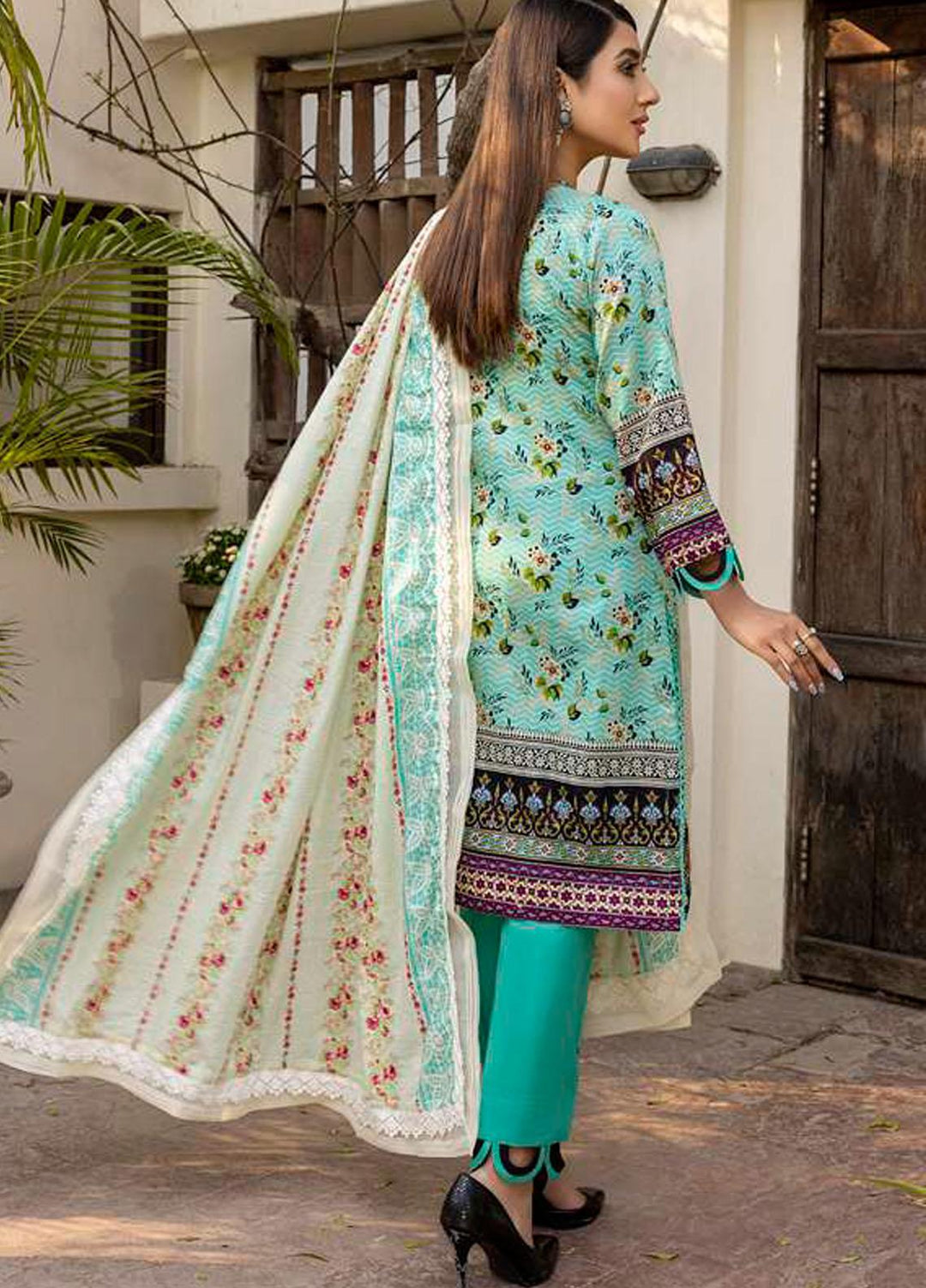 Monsoon Bahar By Al Zohaib Printed Lawn Suits Unstitched 3 Piece AZ22MB 1B - Spring / Summer Collection