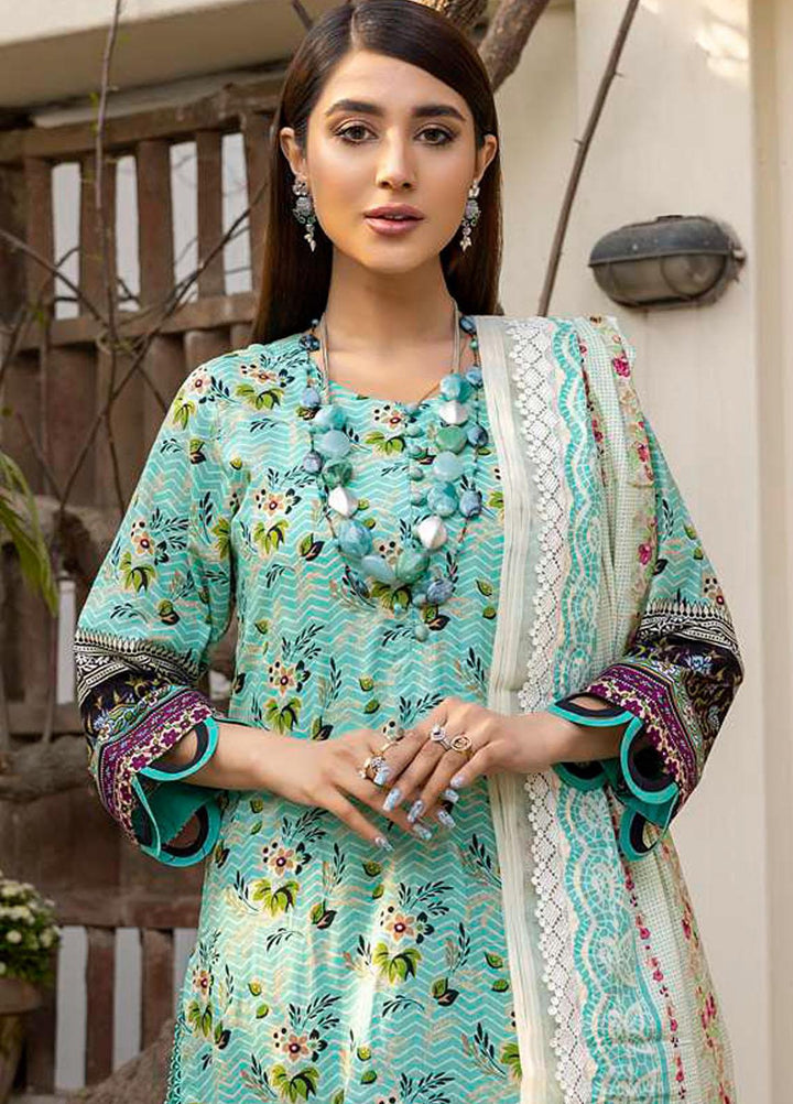 Monsoon Bahar By Al Zohaib Printed Lawn Suits Unstitched 3 Piece AZ22MB 1B - Spring / Summer Collection