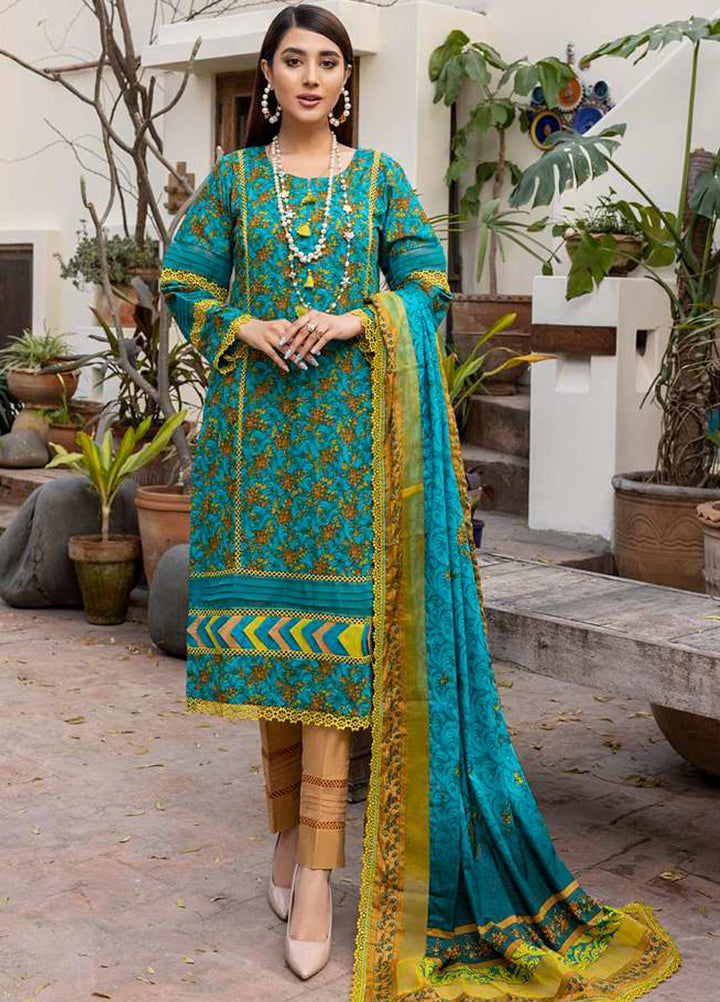 Monsoon Bahar By Al Zohaib Printed Lawn Suits Unstitched 3 Piece AZ22MB 2A - Spring / Summer Collection