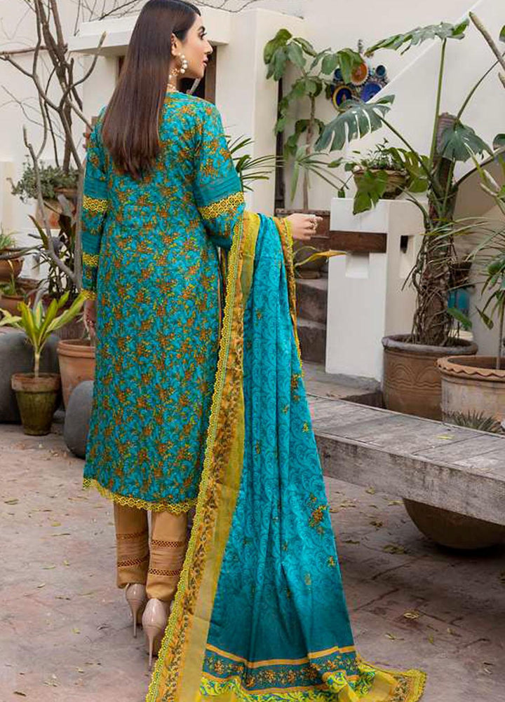 Monsoon Bahar By Al Zohaib Printed Lawn Suits Unstitched 3 Piece AZ22MB 2A - Spring / Summer Collection