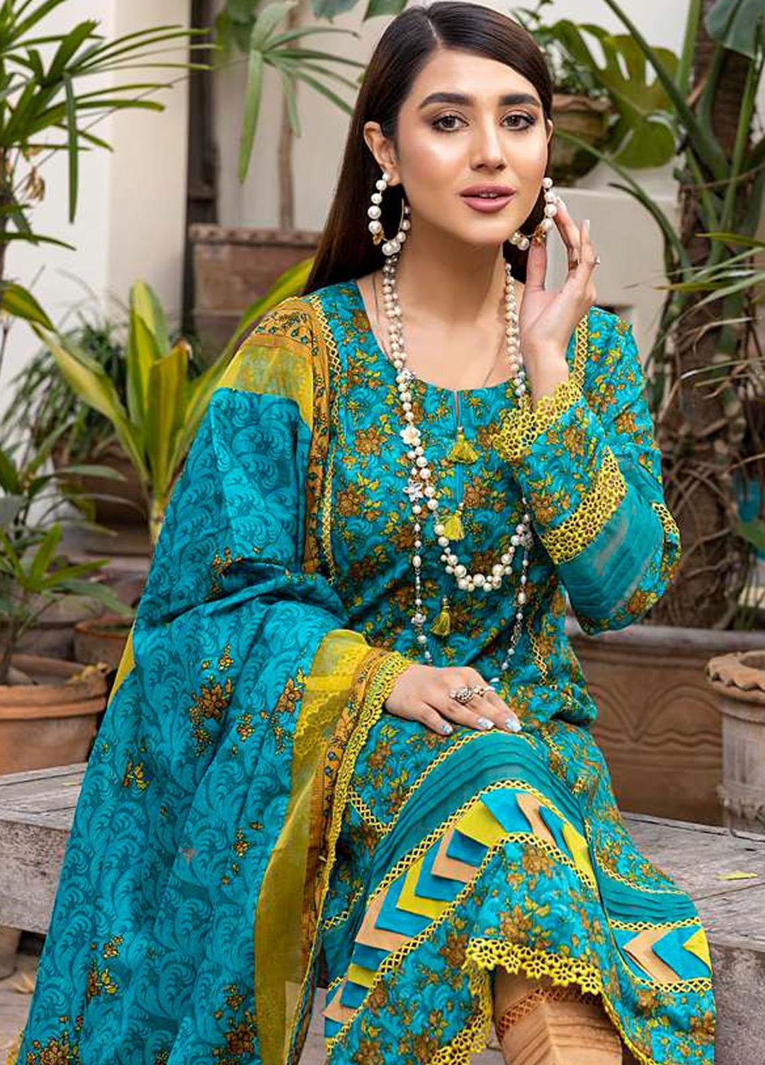 Monsoon Bahar By Al Zohaib Printed Lawn Suits Unstitched 3 Piece AZ22MB 2A - Spring / Summer Collection