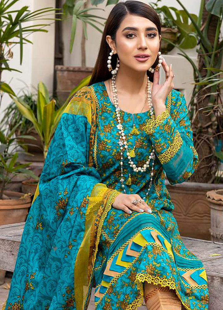 Monsoon Bahar By Al Zohaib Printed Lawn Suits Unstitched 3 Piece AZ22MB 2A - Spring / Summer Collection