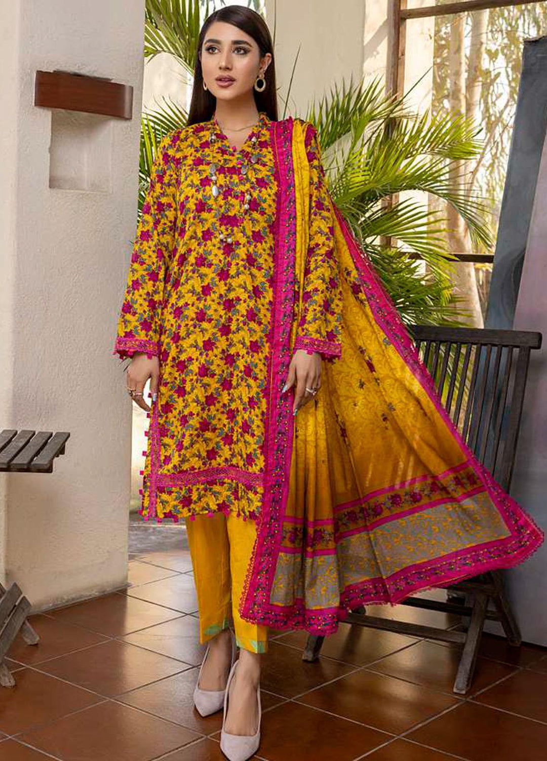 Monsoon Bahar By Al Zohaib Printed Lawn Suits Unstitched 3 Piece AZ22MB 2C - Spring / Summer Collection