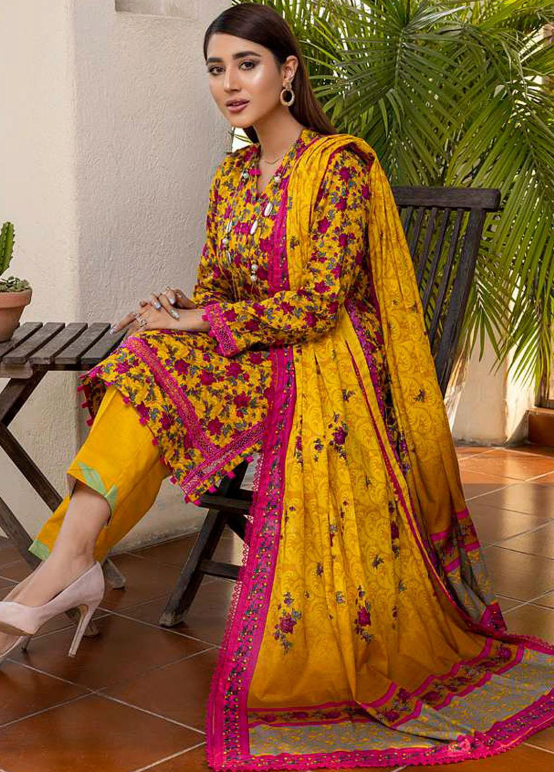 Monsoon Bahar By Al Zohaib Printed Lawn Suits Unstitched 3 Piece AZ22MB 2C - Spring / Summer Collection