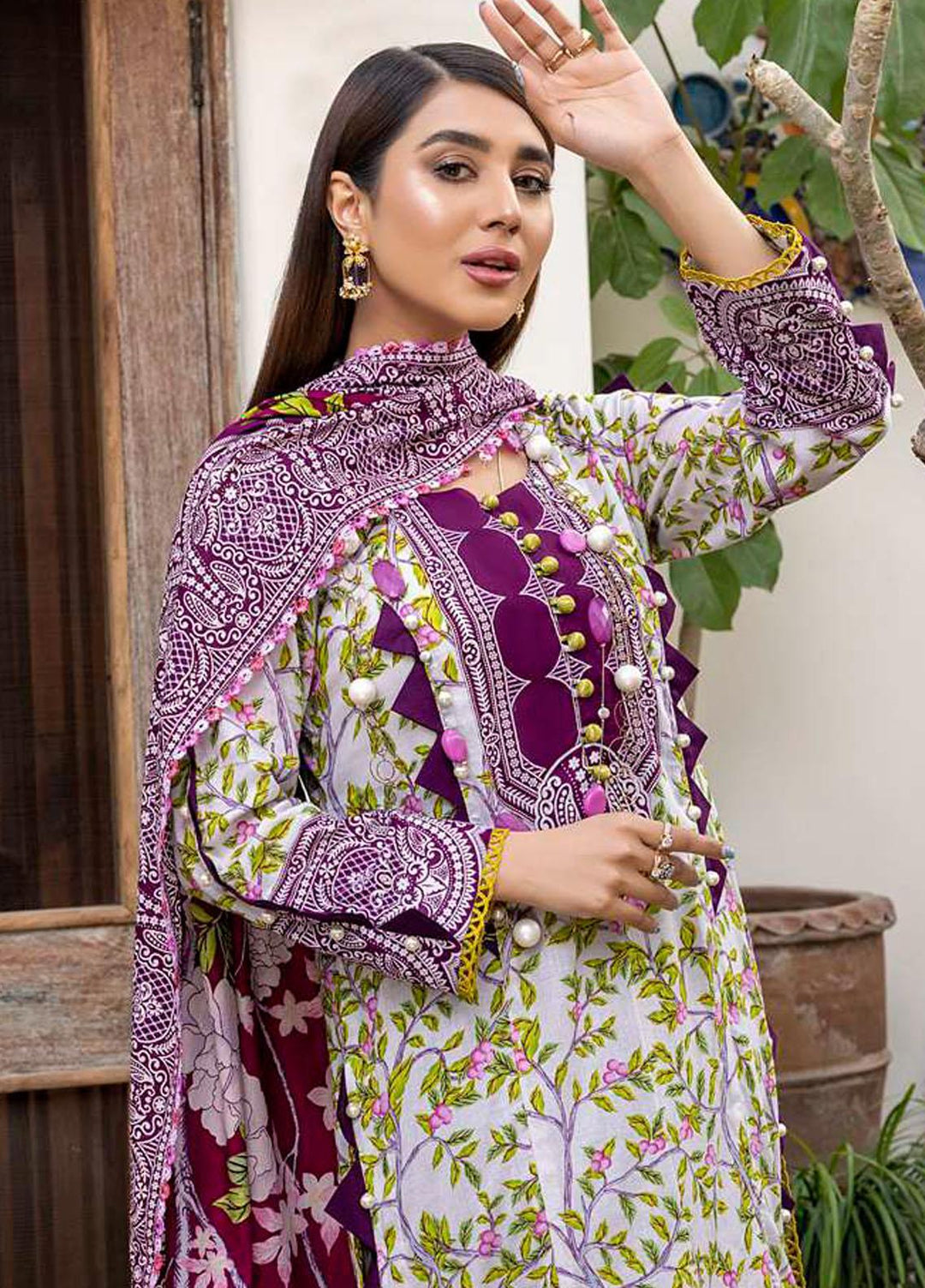 Monsoon Bahar By Al Zohaib Printed Lawn Suits Unstitched 3 Piece AZ22MB 3B - Spring / Summer Collection