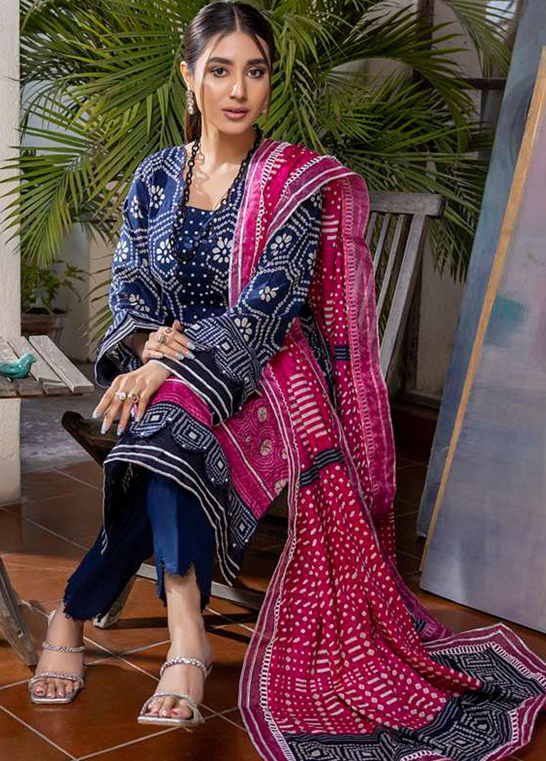 Monsoon Bahar By Al Zohaib Printed Lawn Suits Unstitched 3 Piece AZ22MB 4A - Spring / Summer Collection