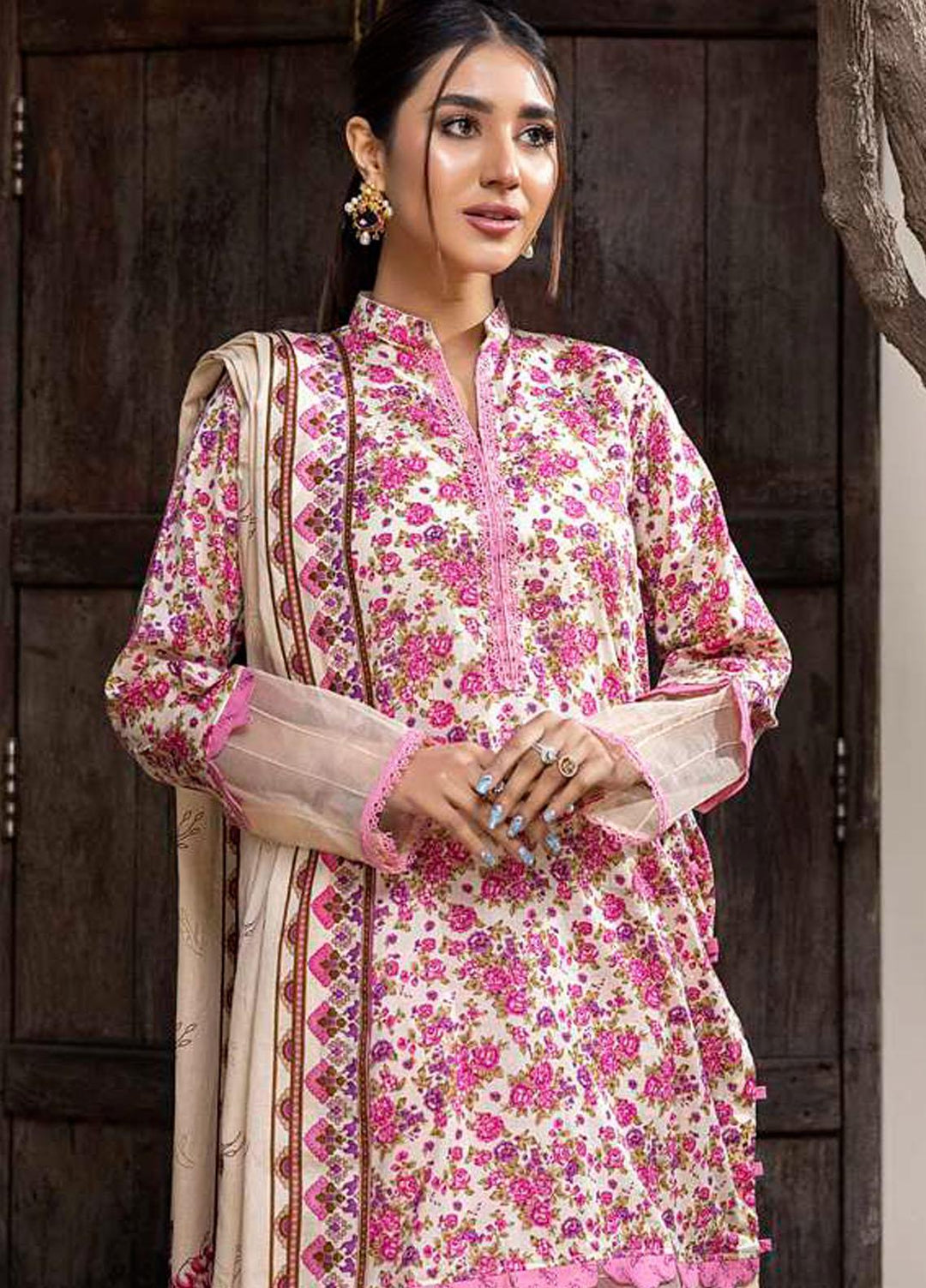 Monsoon Bahar By Al Zohaib Printed Lawn Suits Unstitched 3 Piece AZ22MB 5A - Spring / Summer Collection