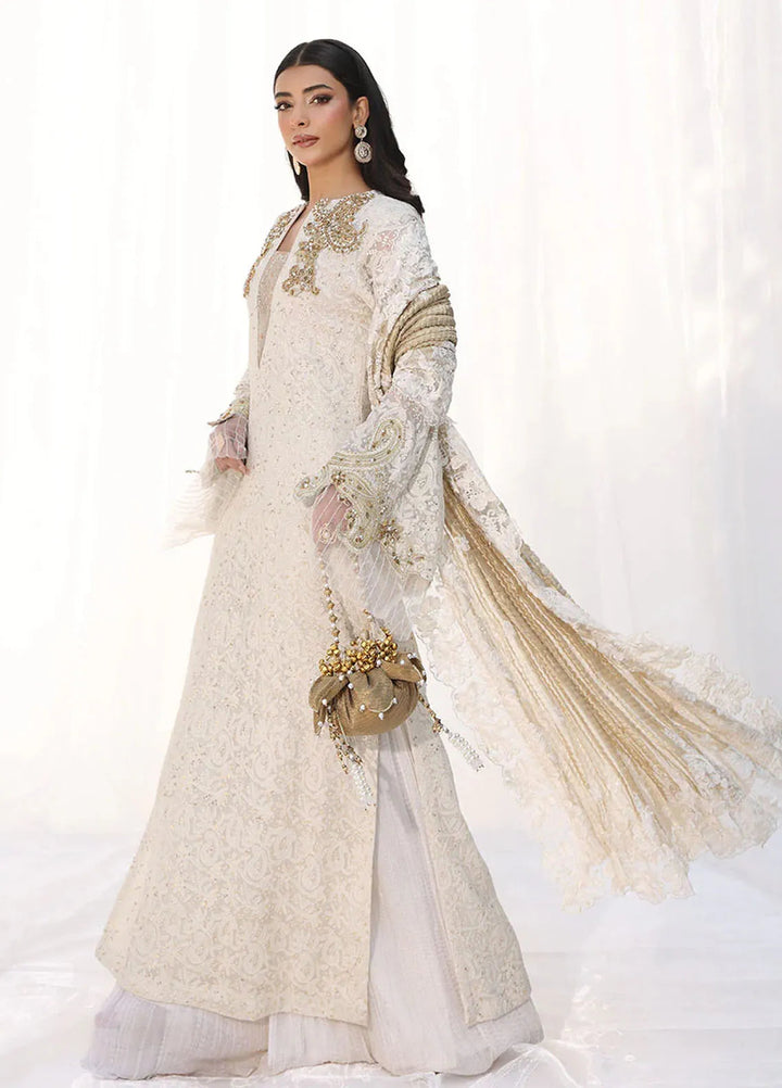 Moonlit Glam by Musferah Saad Pret Embroidered Chiffon 3 Piece Suit Royal Pearl