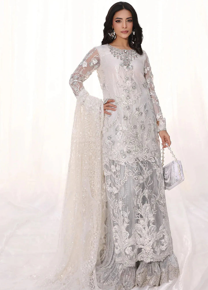 Moonlit Glam by Musferah Saad Pret Embroidered Net 3 Piece Suit Starlit