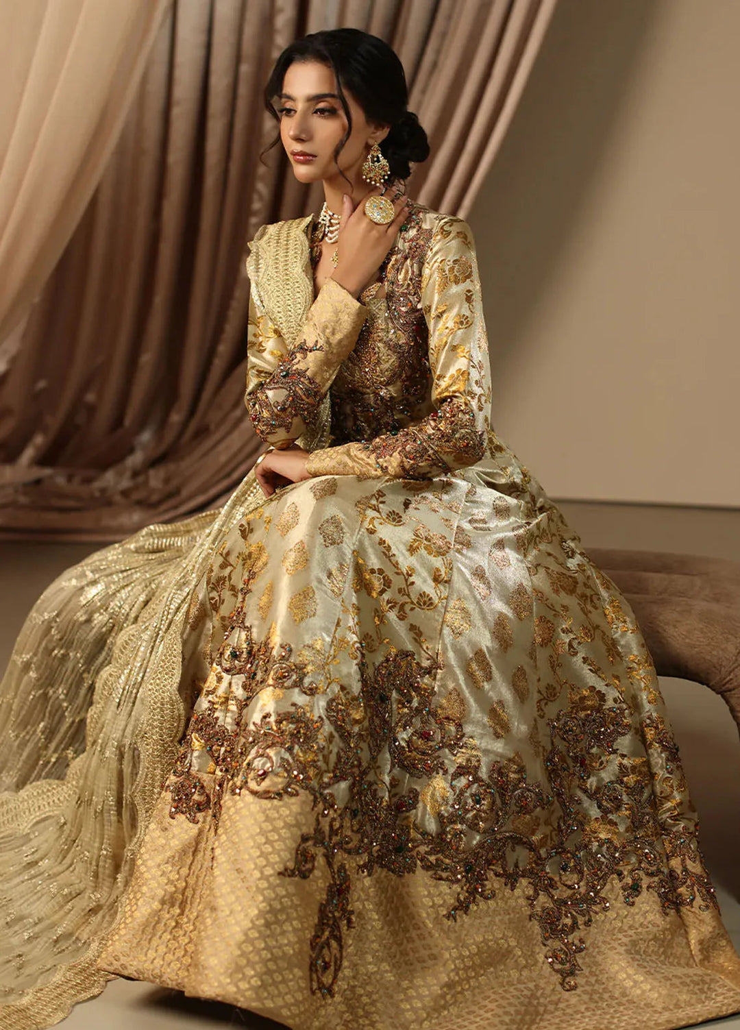 Moonlit Glam by Musferah Saad Pret Embroidered Tensil Tissue 2 Piece Suit Eternal Grace