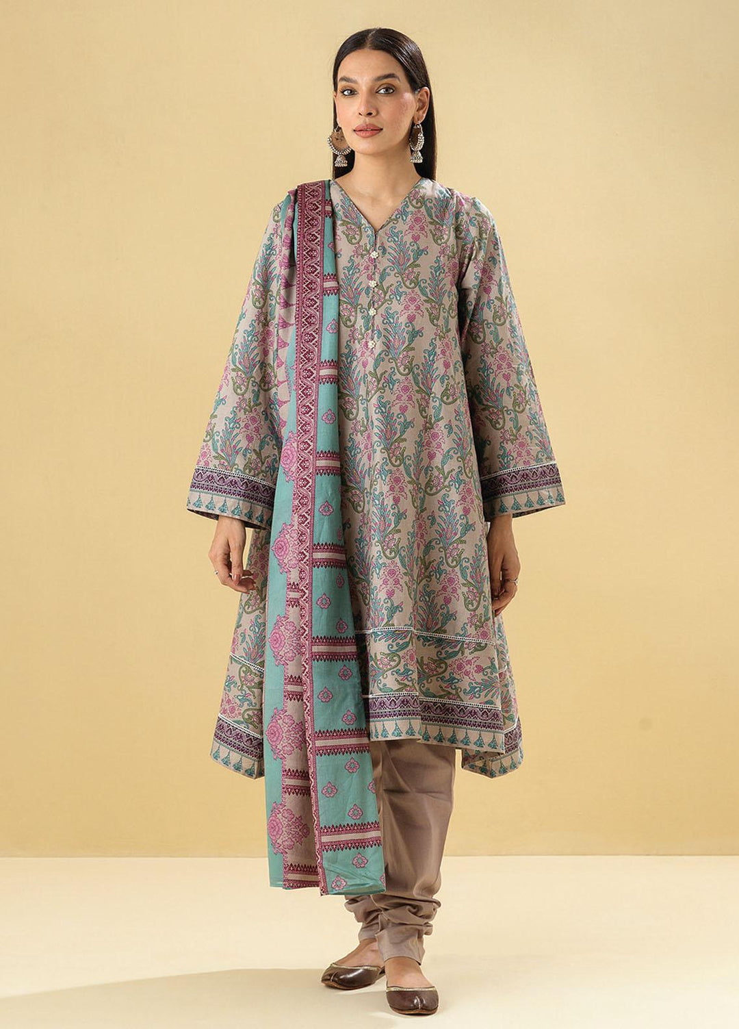 Morbagh by Beechtree Printed Lawn Suit Unstitched 2 Piece MRB22-SS2 M82S22U22 - Summer Collection