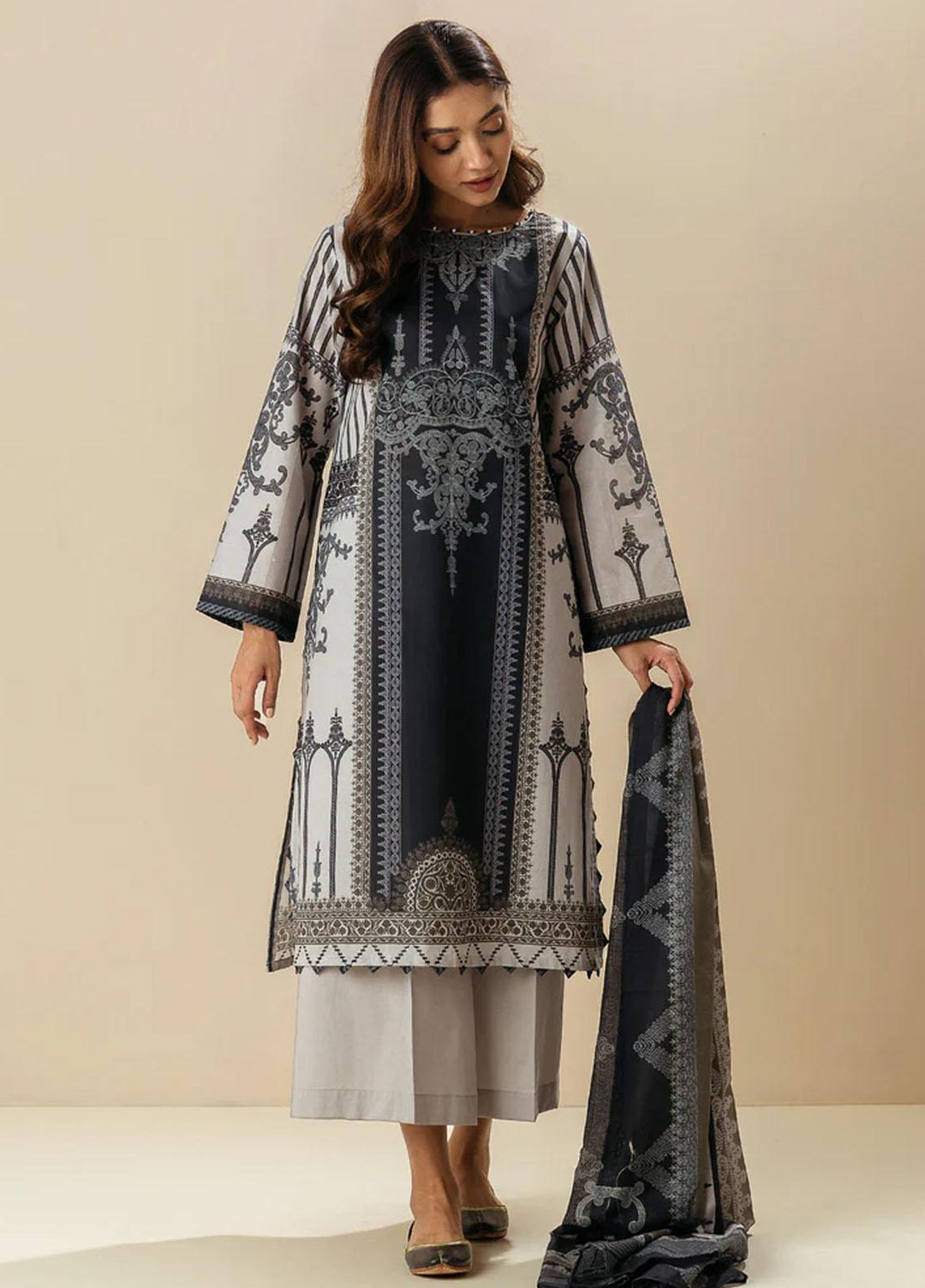 Morbagh by Beechtree Printed Lawn Suits Unstitched 3 Piece MRB23-S2 MB2S23U32 - Summer Collection