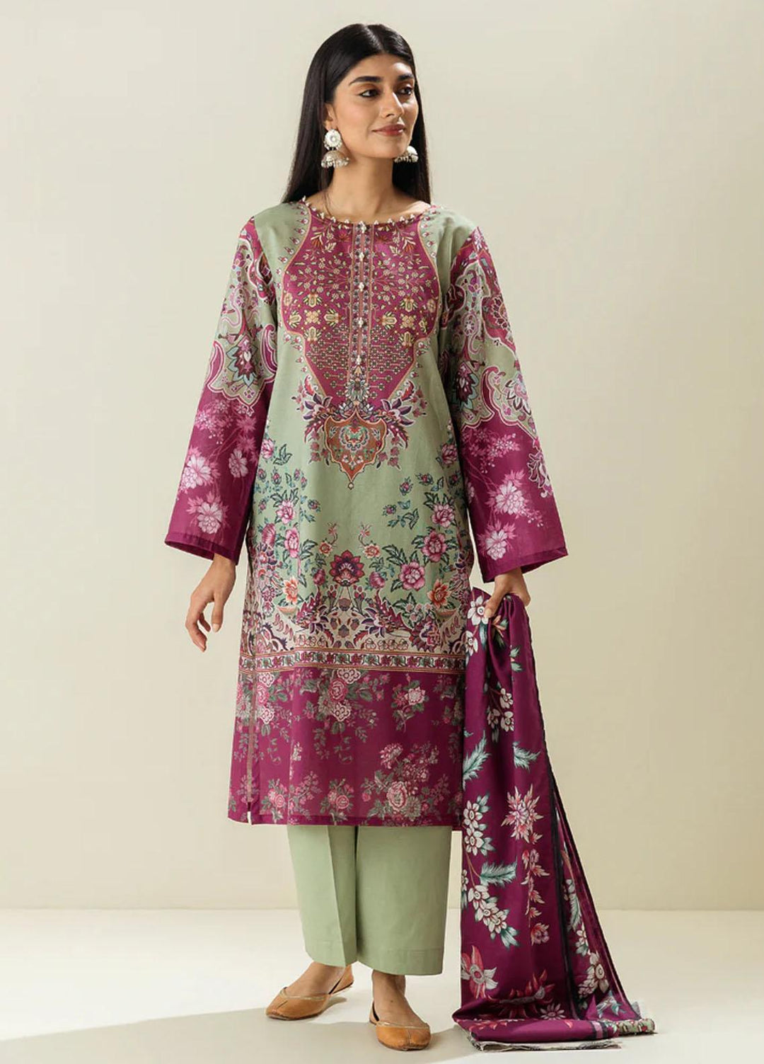 Morbagh by Beechtree Printed Lawn Suits Unstitched 3 Piece MRB23-S2 MB2S23U34 - Summer Collection