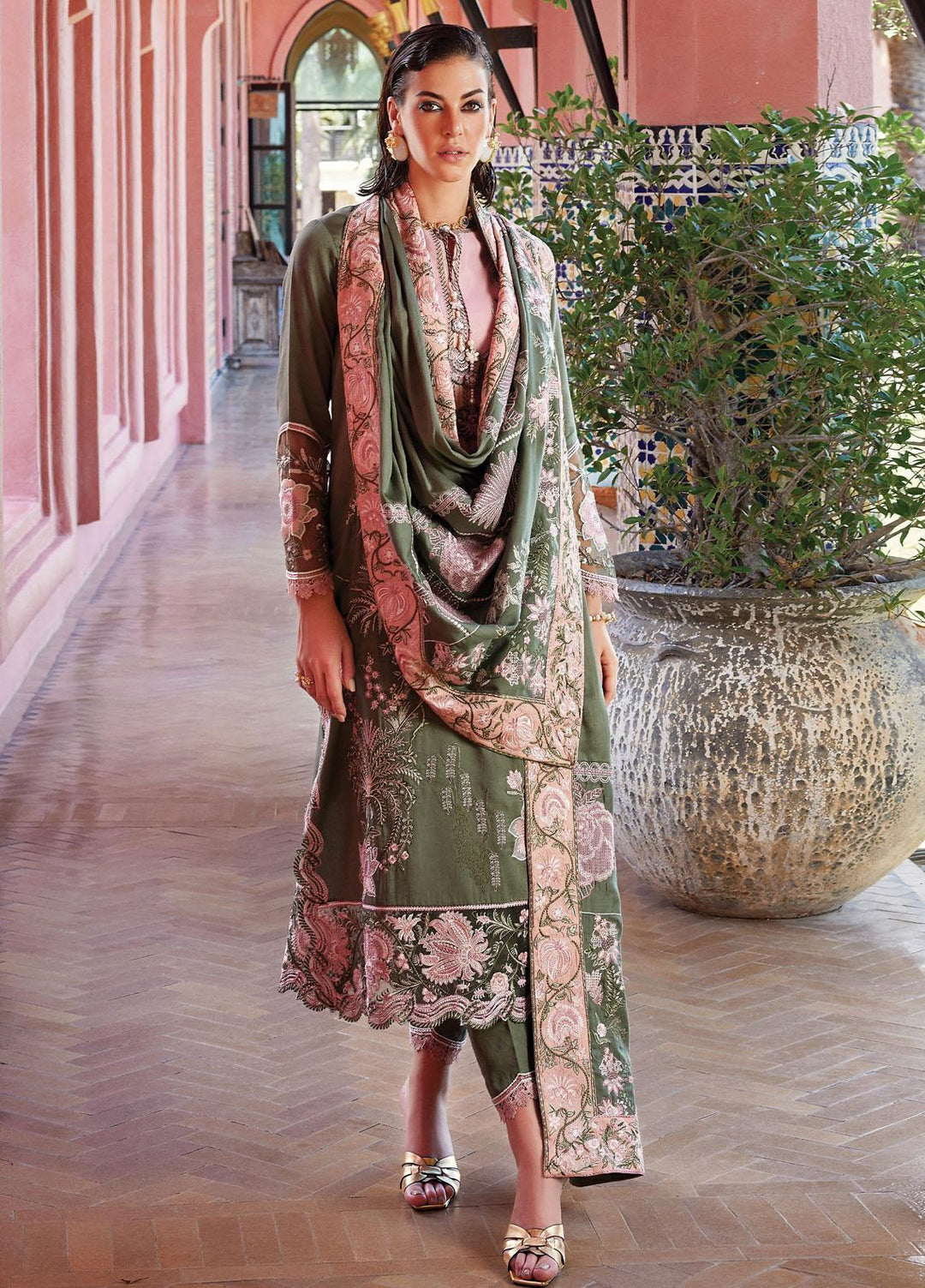 Moroccan Dream By Mushq Embroidered  Suits Unstitched 3 Piece MQ23MD MNW-08 Nahla - Winter Collection