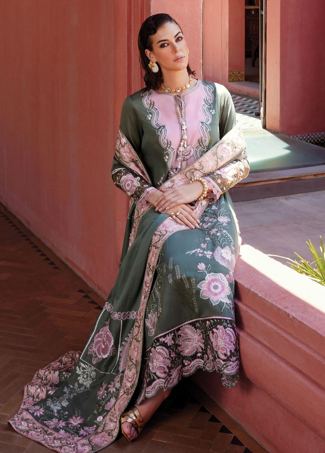 Moroccan Dream By Mushq Embroidered  Suits Unstitched 3 Piece MQ23MD MNW-08 Nahla - Winter Collection