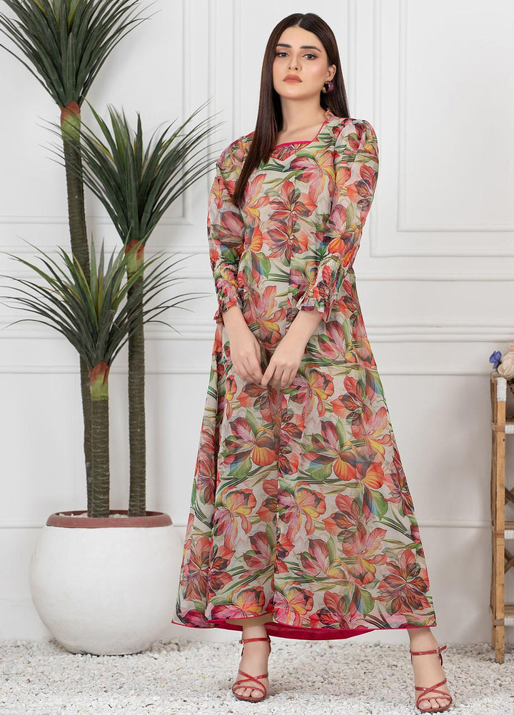 Mosaic Casual Pret  Organza 2 Piece MULTI