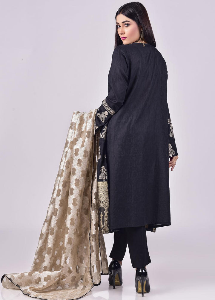 Mosaic Embroidered Jacquard Stitched 3 Piece Suit D-5801