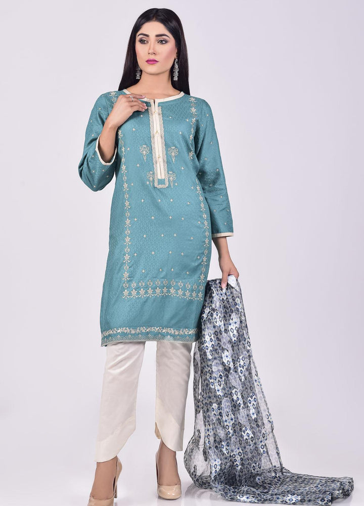 Mosaic Embroidered Jacquard Stitched 3 Piece Suit D-6101