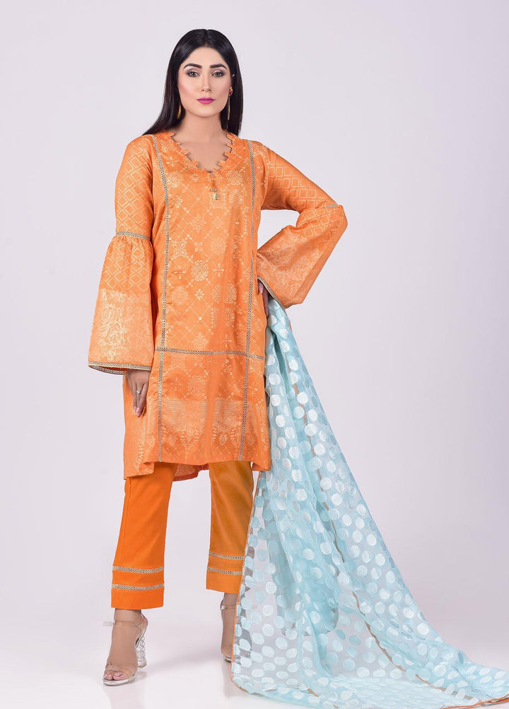 Mosaic Embroidered Jacquard Stitched 3 Piece Suit D-6201