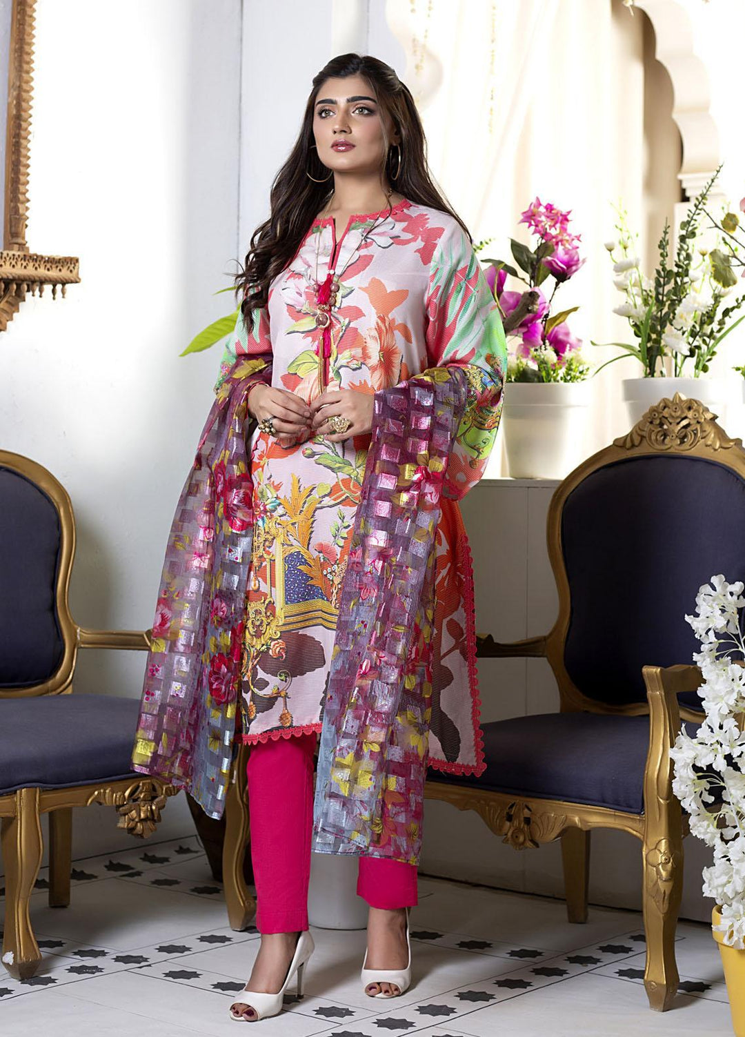 Mosaic Ready to Wear Printed Cotton 3 Piece Suit MS22RWP 111041 WEBBING