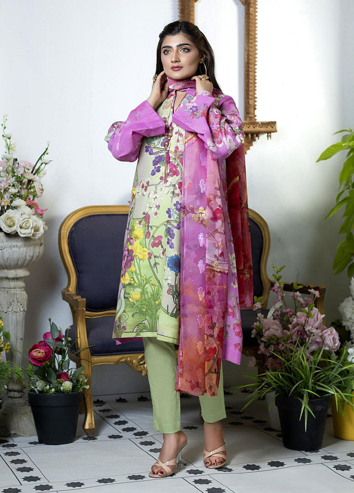 Mosaic Ready to Wear Printed Cotton 3 Piece Suit MS22RWP 111043 MOONLIGHT