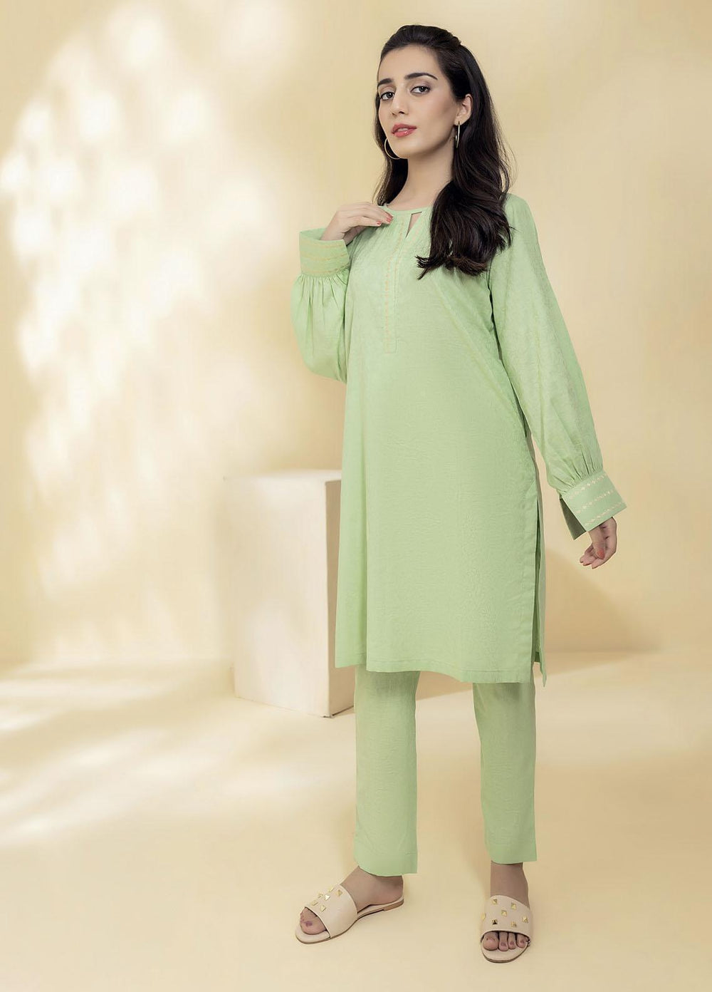 Mosaic Casual Pret  Cotton 2 Piece Suit MS22SP-2 111049 PEAR