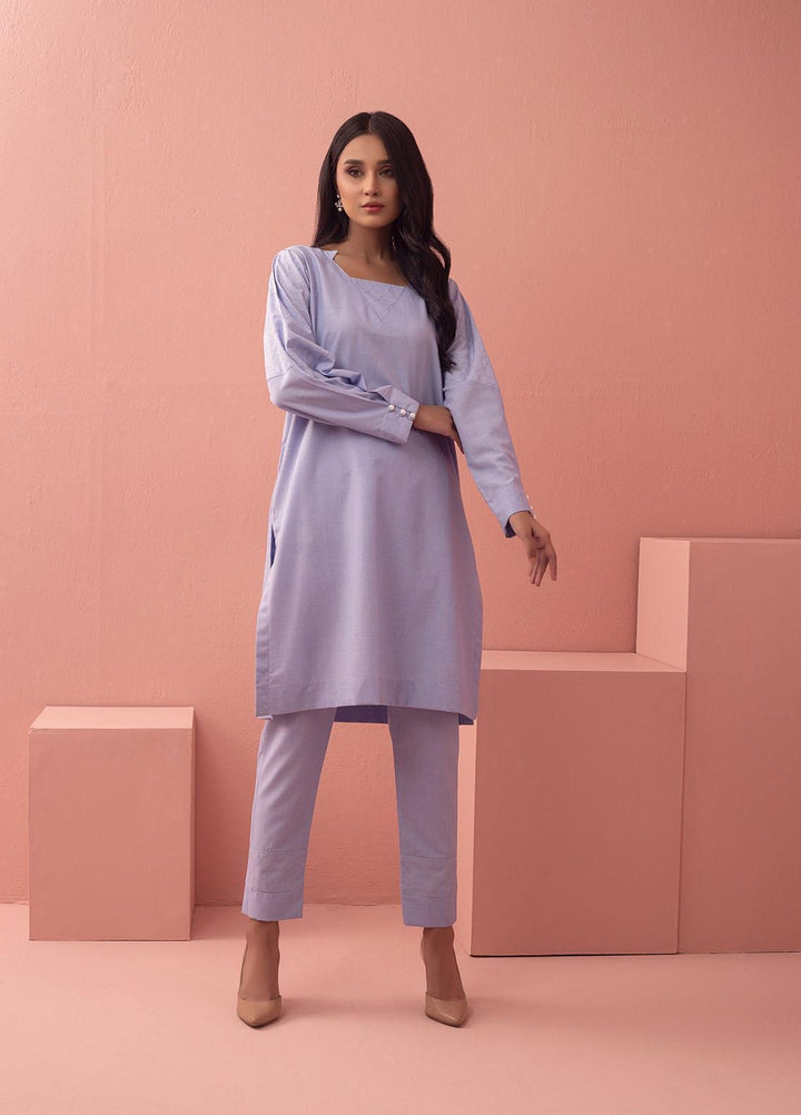 Mosaic Casual Pret  Cotton 2 Piece Suit MS22SP-2 111054 CERULEAN