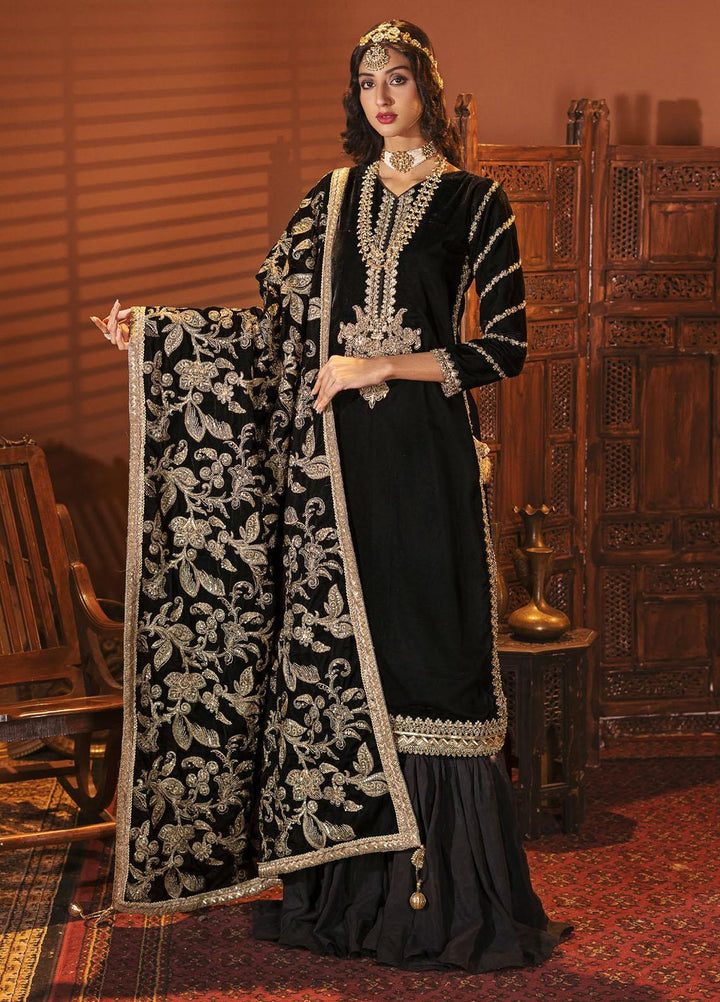 Motifz Embroidered Velvet Suits Unstitched 3 Piece MT22FV 3166 ANJUMAN - Luxury Festive Collection