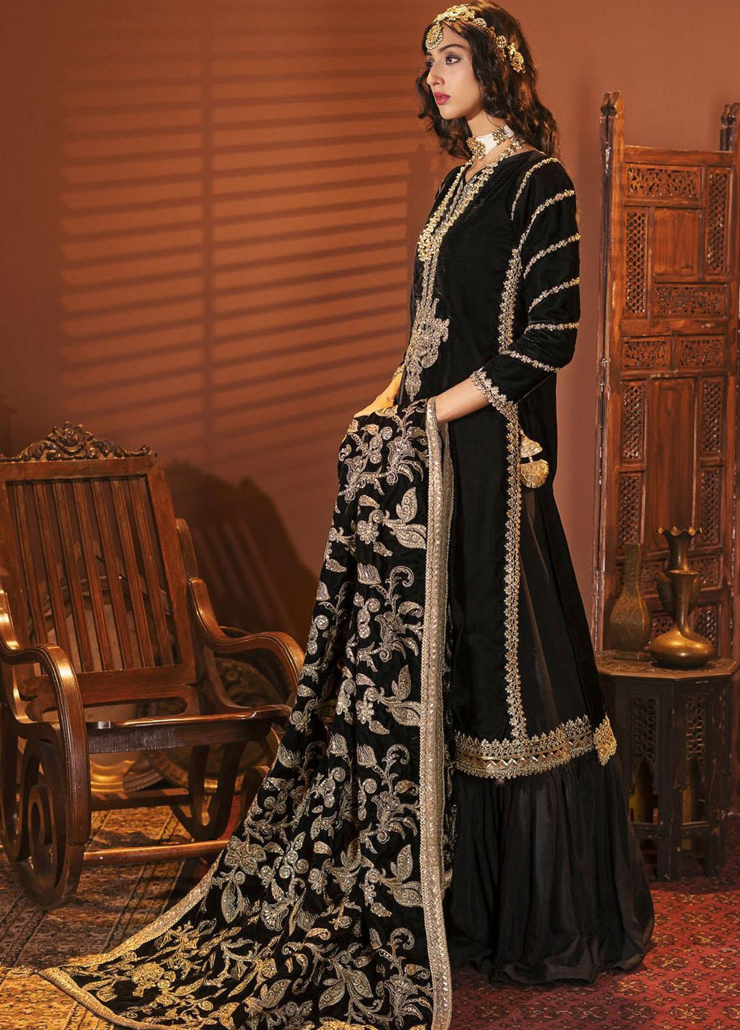 Motifz Embroidered Velvet Suits Unstitched 3 Piece MT22FV 3166 ANJUMAN - Luxury Festive Collection